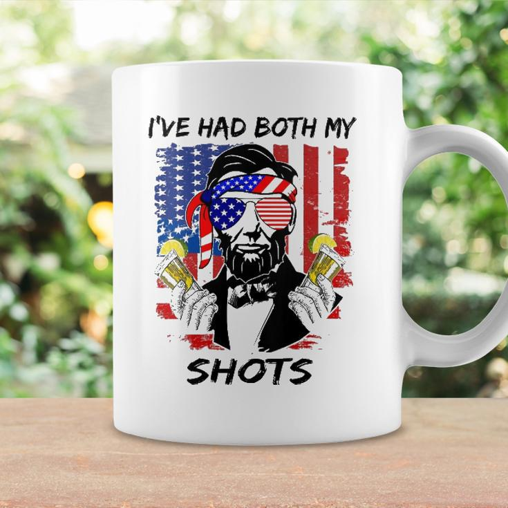 Womens Lincoln 4Th Of July Ive Had Both My Shots Funny Men Women V-Neck Coffee Mug Gifts ideas
