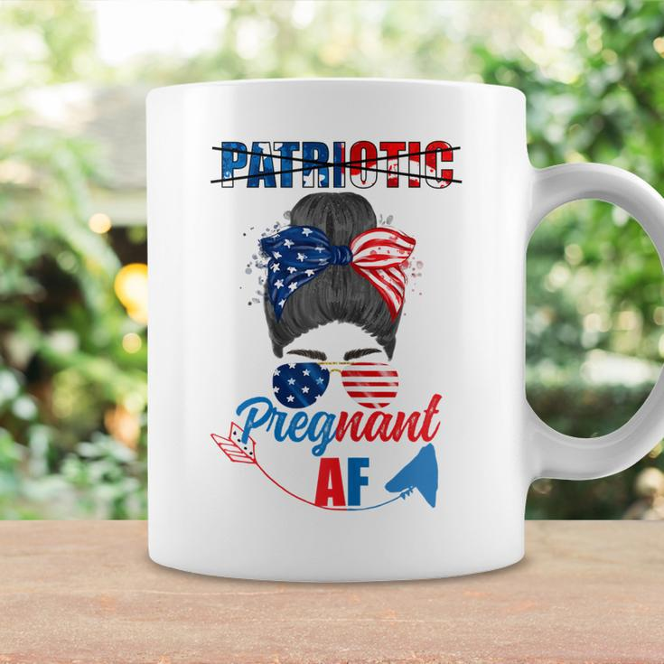 Womens Patriotic Pregnant Af Baby Reveal 4Th Of July Pregnancy V2 Coffee Mug Gifts ideas
