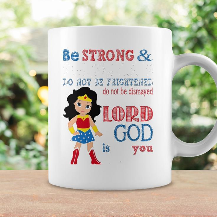 Womens Superhero Christian Be Strong And Courageous Joshua 19 Gift Coffee Mug Gifts ideas