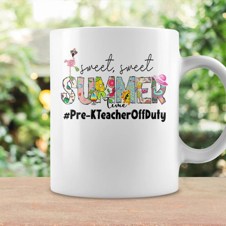 Womens Sweet Summer Time Pre-K Teacher Off Duty Last Day Of School Coffee Mug Gifts ideas