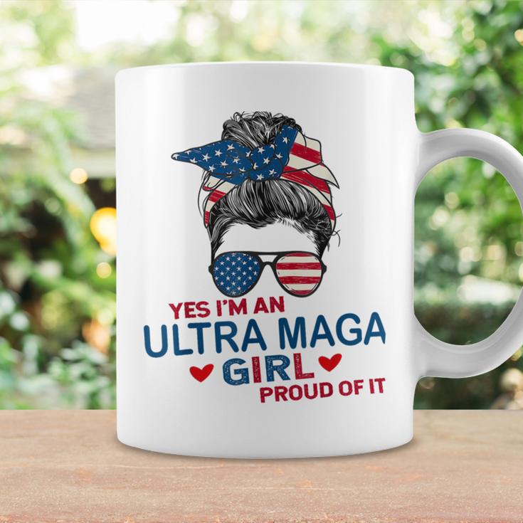 Yes Im An Ultra Maga Girl Proud Of It Usa Flag Messy Coffee Mug Gifts ideas