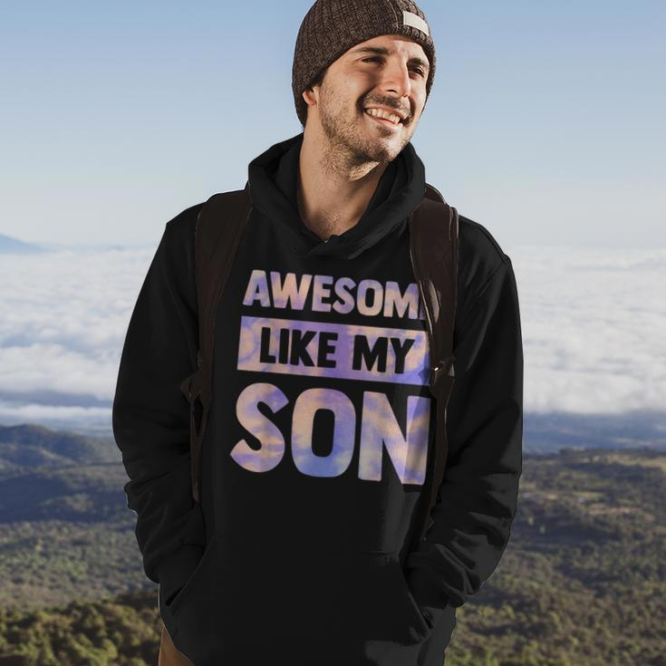 Awesome Like My Son Matching Fathers Day Family Kid Tie Dye Hoodie Lifestyle