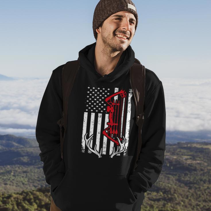 Bow Hunting American Flag Archery For Hunters Hoodie Lifestyle