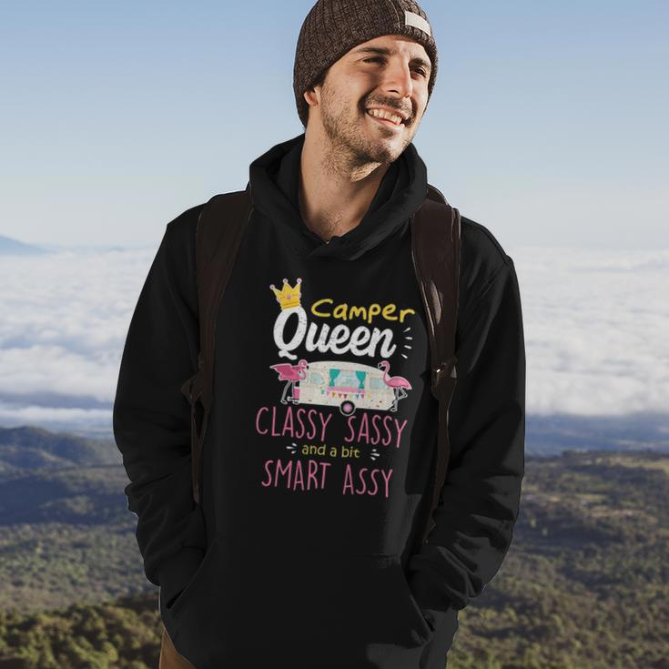 Classy Sassy Camper Queen - Travel Trailer Rv Gift - Camping Hoodie Lifestyle