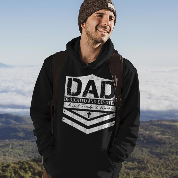 Dad Dedicated And Devoted Happy Fathers Day Hoodie Lifestyle