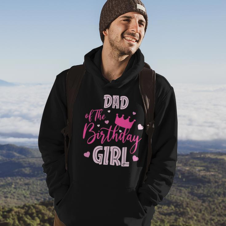 Dad Of The Birthday Girl Cute Pink Matching Family Hoodie Lifestyle