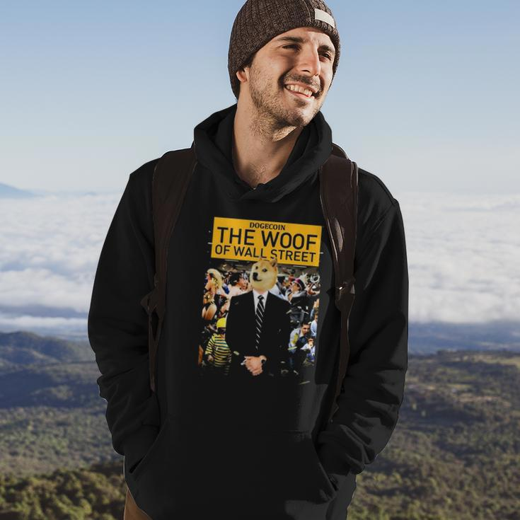 Dogecoin The Woof Of Wall Street 2022 Dogecoin Doge Hoodie Lifestyle