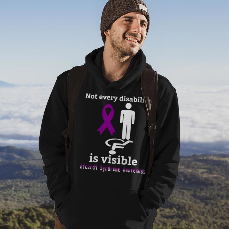 Every Disability Is Visible Aicardi Syndrome Awareness Purple Ribbon Aicardi Syndrome Support Aicardi Syndrome Awareness Hoodie Lifestyle