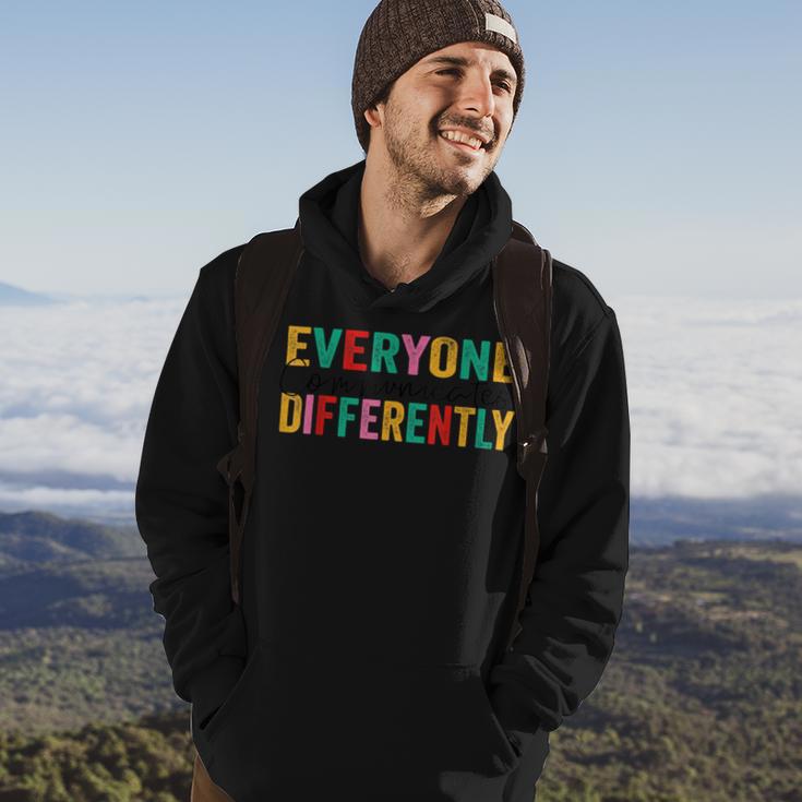 Everyone Communicates Differently V3 Hoodie Lifestyle