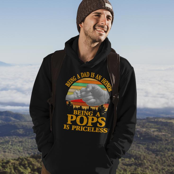 Father Grandpa Being A Dad Is An Honor Being A Pops Is Priceless 248 Family Dad Hoodie Lifestyle