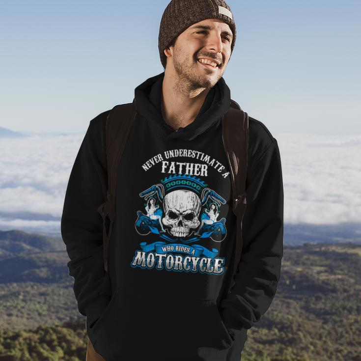 Father Grandpa Dad Biker Gift Never Underestimate Motorcycle Skull544 Family Dad Hoodie Lifestyle