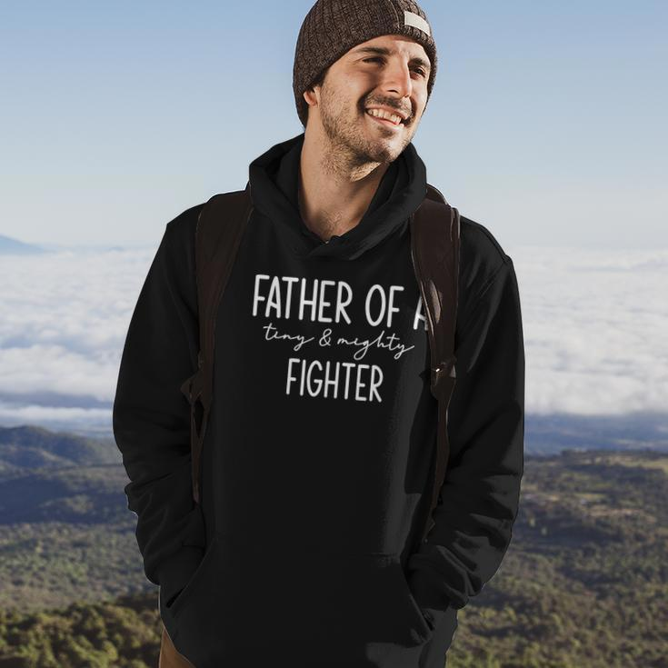 Father Of Tiny & Mighty Fighter Funny Fathers Day Hoodie Lifestyle