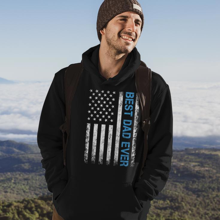 Fathers Day Best Dad Ever With Us American Flag V2 Hoodie Lifestyle