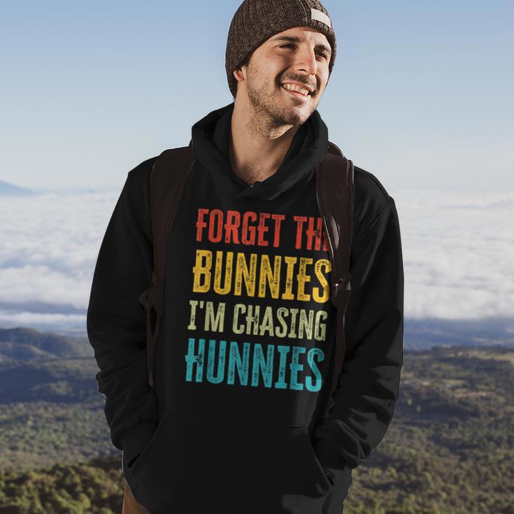 Forget The Bunnies Im Chasing Hunnies Funny Hoodie Lifestyle