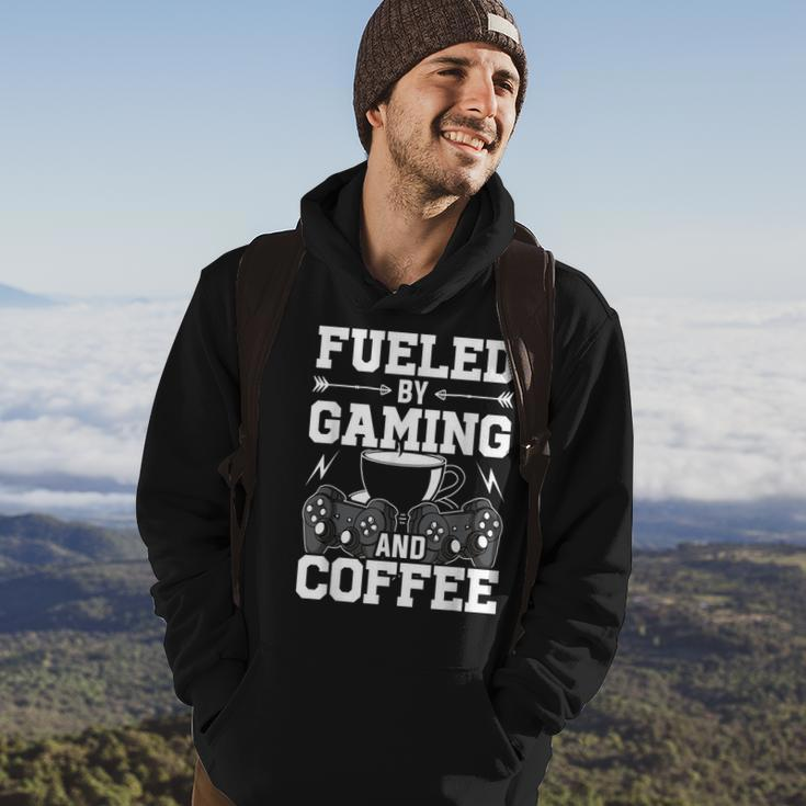 Fueled By Gaming And Coffee Video Gamer Gaming Hoodie Lifestyle
