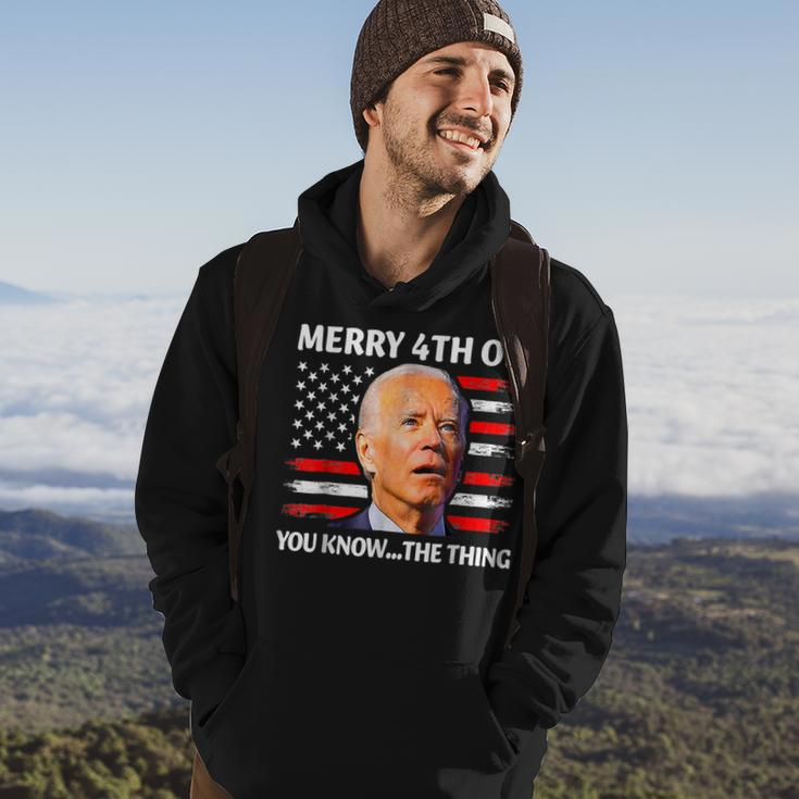 Funny Biden Confused Merry Happy 4Th Of You Know The Thing Hoodie Lifestyle