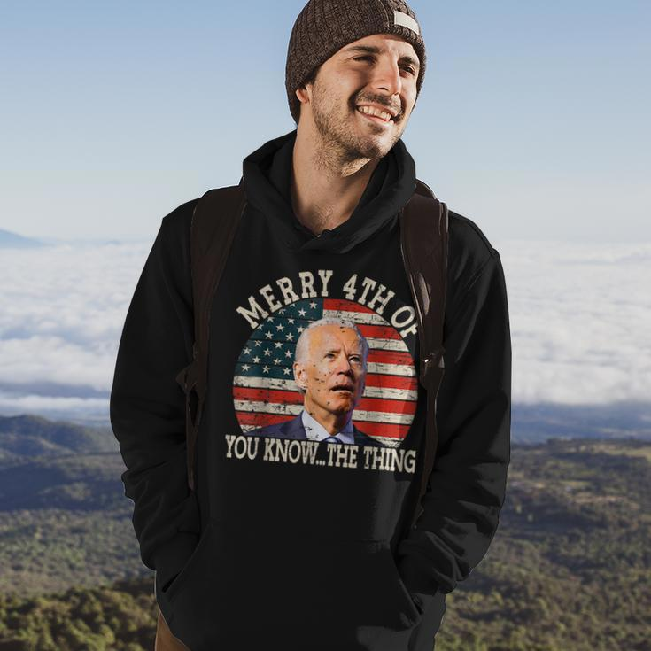 Funny Biden Dazed Merry 4Th Of You Know The Thing Hoodie Lifestyle