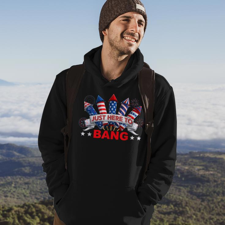 Funny Im Just Here To Bang 4Th Of July Mens Womens Kids Hoodie Lifestyle