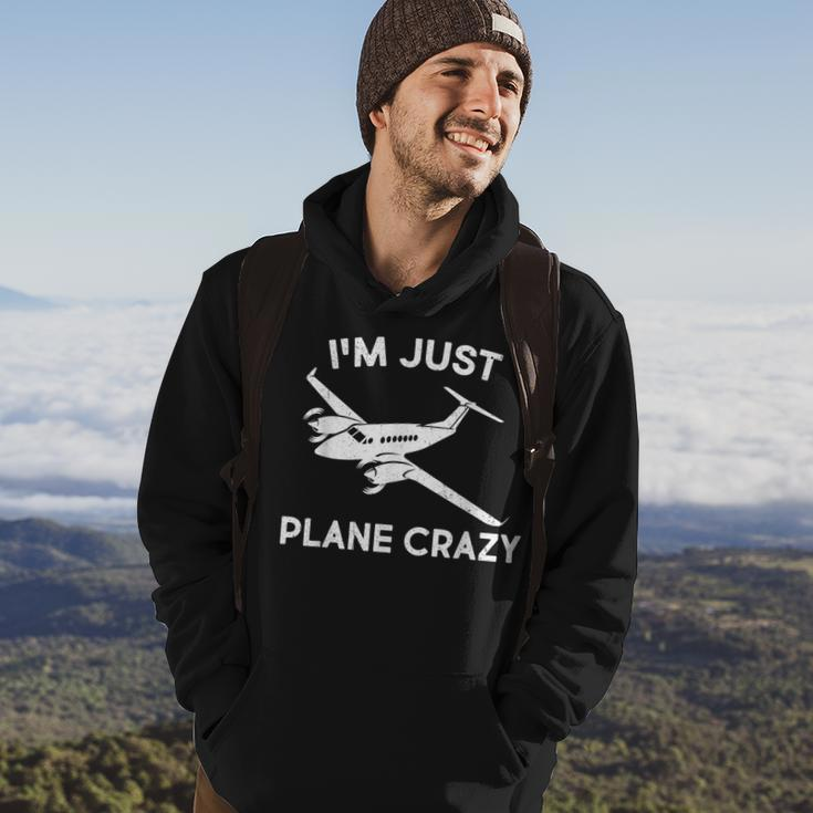 Funny Im Just Plane Crazy Pilots Aviation Airplane Lover Hoodie Lifestyle