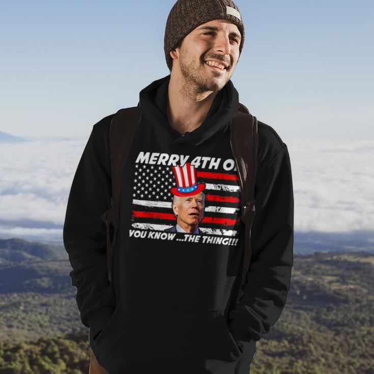 Funny Joe Biden Dazed Merry 4Th Of You Know The Thing Hoodie Lifestyle