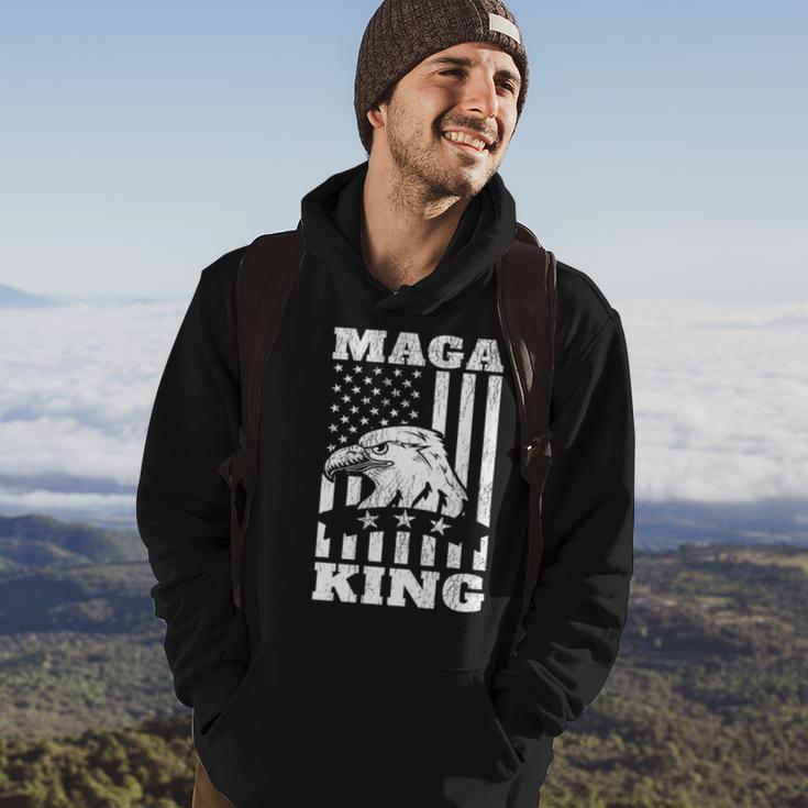 Funny Maga King Trump Supporter Gift Maga King Hoodie Lifestyle