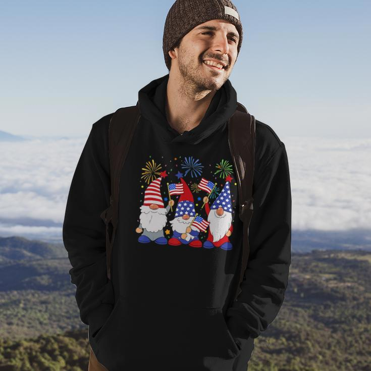 Funny Patriotic Usa American Gnomes 4Th Of July Hoodie Lifestyle