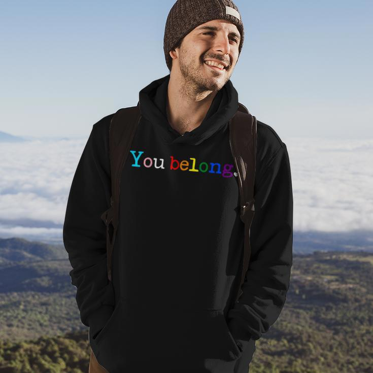 Gay Pride Lgbt Support And Respect You Belong Transgender Hoodie Lifestyle
