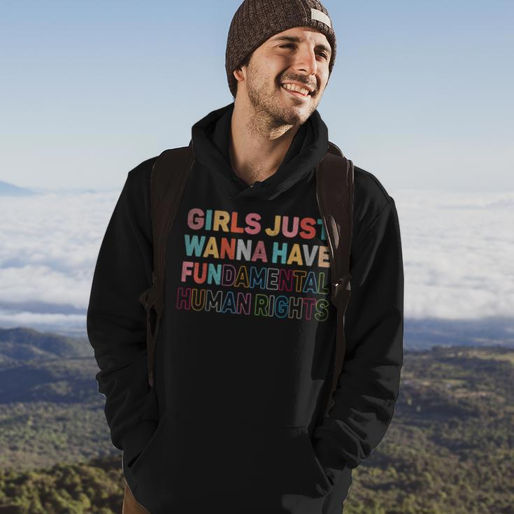 Girls Just Want To Have Fundamental Human Rights Feminist V2 Hoodie Lifestyle