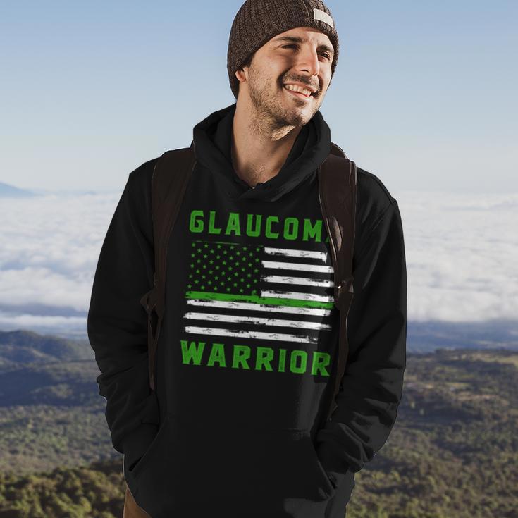 Glaucoma Warrior Usa Flag United States Flag Green Ribbon Glaucoma Glaucoma Awareness Hoodie Lifestyle