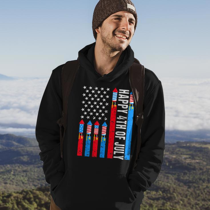 Happy 4Th Of July American Flag Fireworks Patriotic Outfits Hoodie Lifestyle