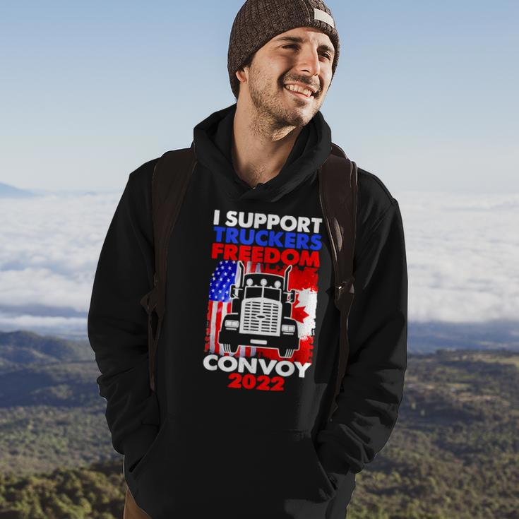 I Support Truckers Freedom Convoy 2022 V3 Hoodie Lifestyle
