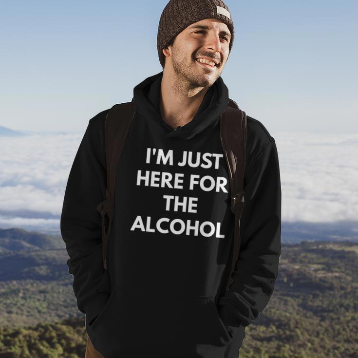 Im Just Here For The Alcohol - Alcohol Puns Hoodie Lifestyle
