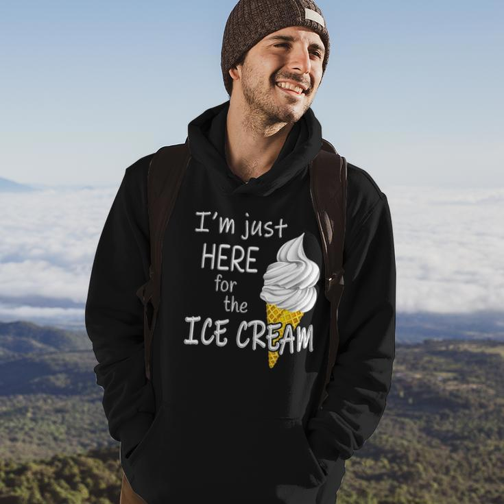 Im Just Here For The Ice Cream Summer Funny Cute Vanilla Hoodie Lifestyle