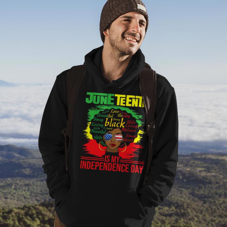 Juneteenth Is My Independence Day African Flag Black History Hoodie Lifestyle