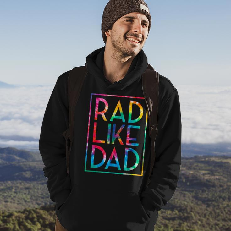 Kids Rad Like Dad Tie Dye Funny Fathers Day Toddler Boy Girl Hoodie Lifestyle
