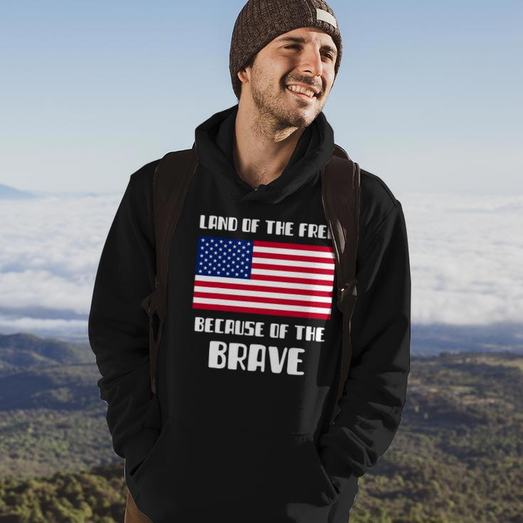 Land Of The Free Because Of The Brave Memorial Day Sale Flag Hoodie Lifestyle