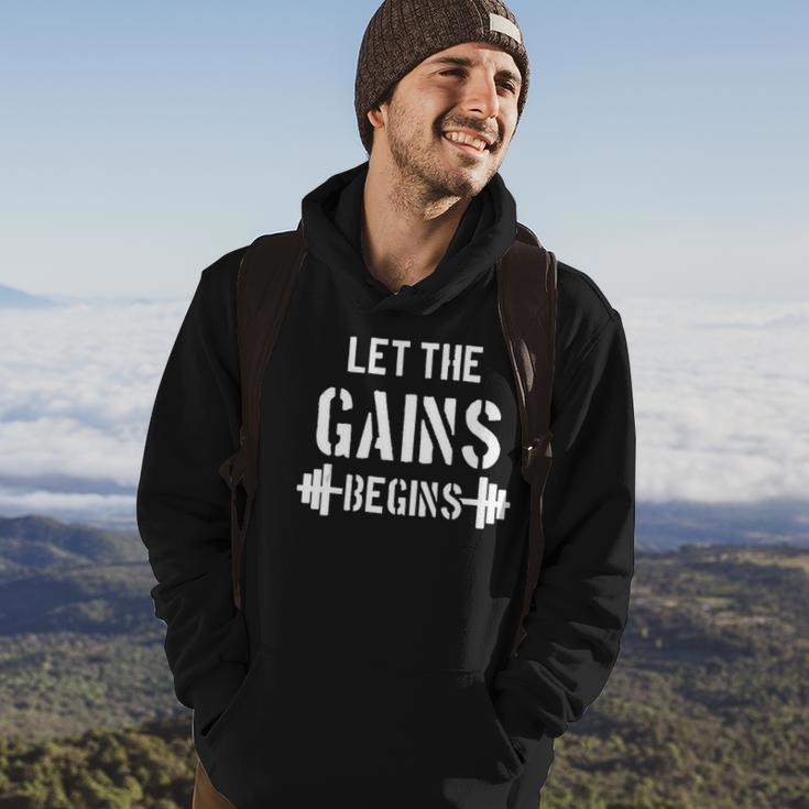 Let The Gains Begin - Gym Bodybuilding Fitness Sports Gift Hoodie Lifestyle