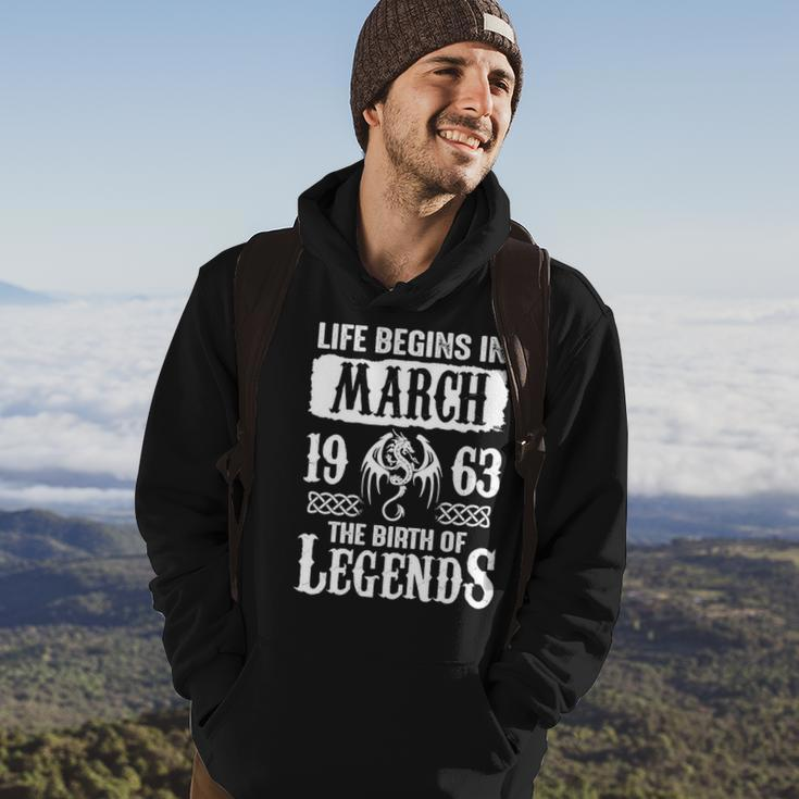 March 1963 Birthday Life Begins In March 1963 Hoodie Lifestyle