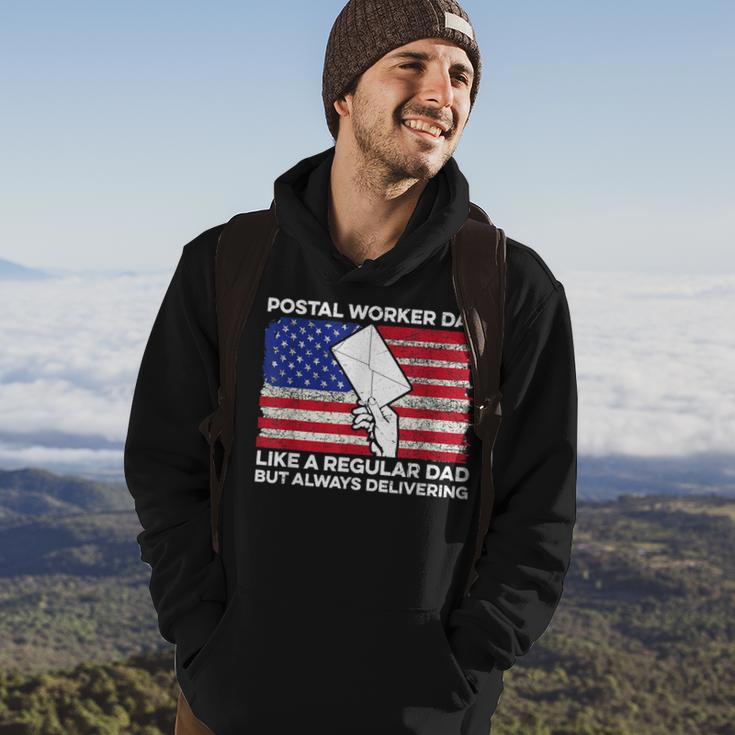 Mens 4Th Of July Design For A Patriotic Postal Worker Dad Hoodie Lifestyle