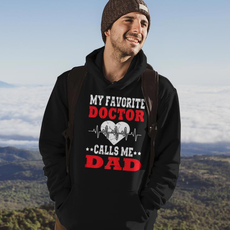 Mens Fathers Day My Favorite Doctor Calls Me Dad Papa Men Hoodie Lifestyle