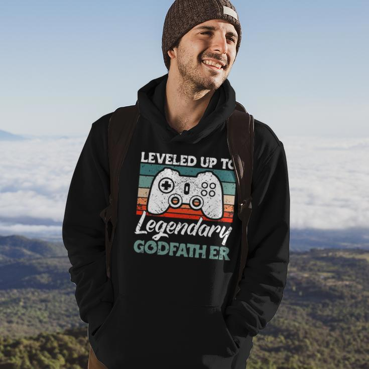 Mens Leveled Up To Legendary Godfather - Uncle Godfather Hoodie Lifestyle