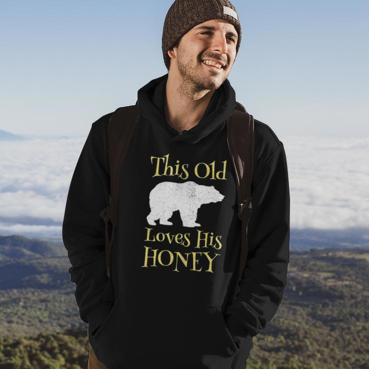Mens Papa Bear Fathers Day Gift This Old Bear Loves His Honey Hoodie Lifestyle