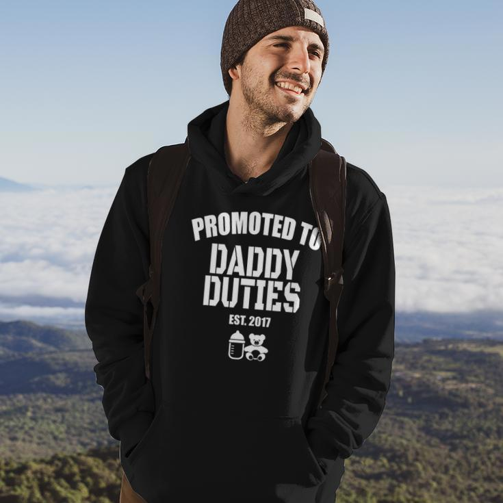 Mens Promoted To Daddy Duties Gift For New Dad Hoodie Lifestyle