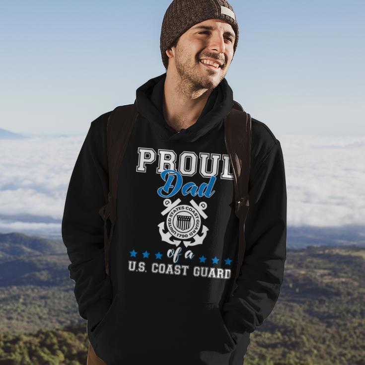 Mens Proud Dad Of A Coast Guard Military Family Us 4Th Of July Hoodie Lifestyle