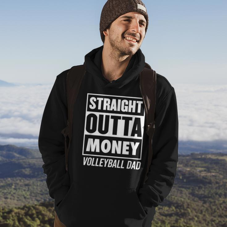Mens Straight Outta Money Funny Volleyball Dad Hoodie Lifestyle