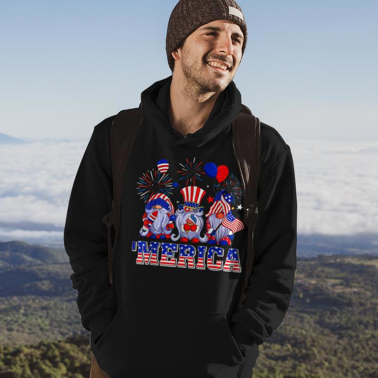 Merica Gnomes Happy 4Th Of July Us Flag Independence Day Hoodie Lifestyle