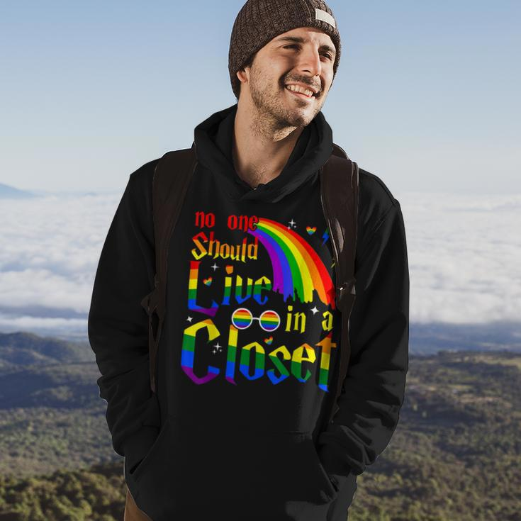 No One Should Live In A Closet Lgbt-Q Gay Pride Proud Ally Hoodie Lifestyle