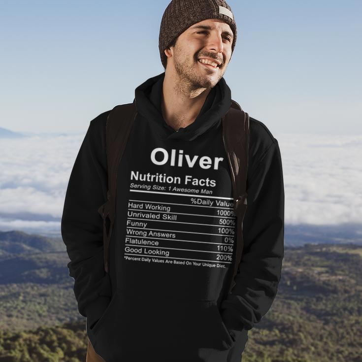 Oliver Name Funny Gift Oliver Nutrition Facts Hoodie Lifestyle