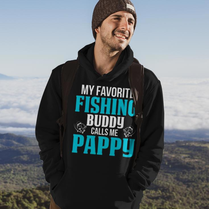 Pappy Grandpa Fishing Gift My Favorite Fishing Buddy Calls Me Pappy Hoodie Lifestyle