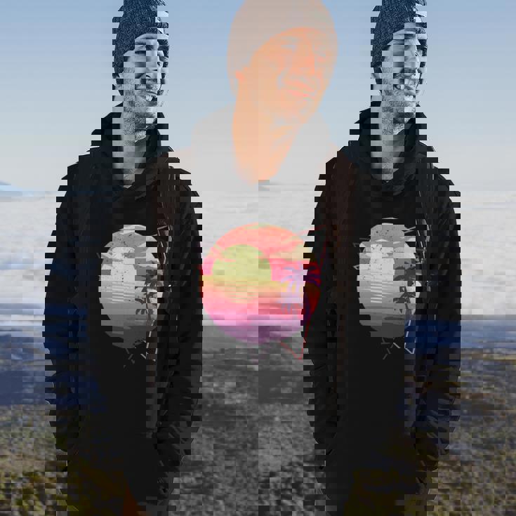 Retro 80S Vaporwave Aesthetic Tropical Sunset 90S Vaporwave Hoodie Lifestyle